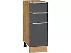 Шкаф нижний с 3-мя ящиками Фьюжн Stormy Silk/Дуб Вотан 816*300*480