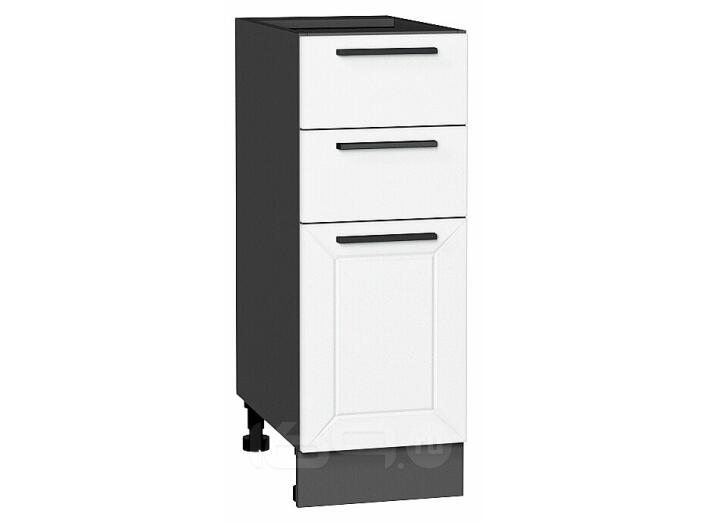 Шкаф нижний с 3-мя ящиками Глетчер Айленд Силк Graphite 816*300*478