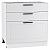 Шкаф нижний с 3-мя ящиками Глетчер Гейнсборо Силк Белый 816*800*478
