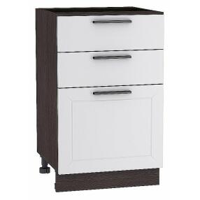 Шкаф нижний с 3-мя ящиками Глетчер Гейнсборо Силк Graphite 816*500*478