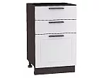 Шкаф нижний с 3-мя ящиками Глетчер Гейнсборо Силк Graphite 816*500*478