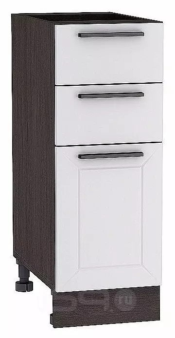 Шкаф нижний с 3-мя ящиками Глетчер Гейнсборо Силк Graphite 816*300*478
