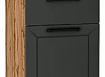 Шкаф нижний с 3-мя ящиками Глетчер Маренго Силк Дуб Вотан 816*400*478