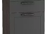 Шкаф нижний с 3-мя ящиками Глетчер Маренго Силк Graphite 816*500*478