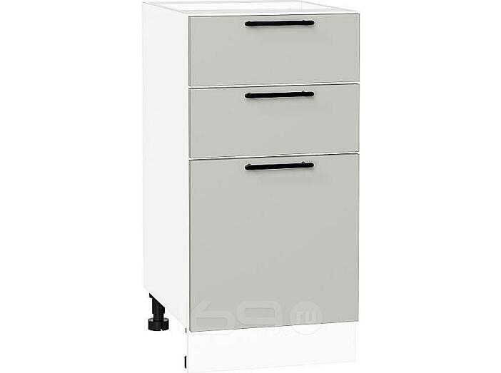 Шкаф нижний с 3-мя ящиками Лайт Special Grey/Белый 816*400*478