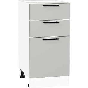 Шкаф нижний с 3-мя ящиками Лайт Special Grey/Белый 816*400*478