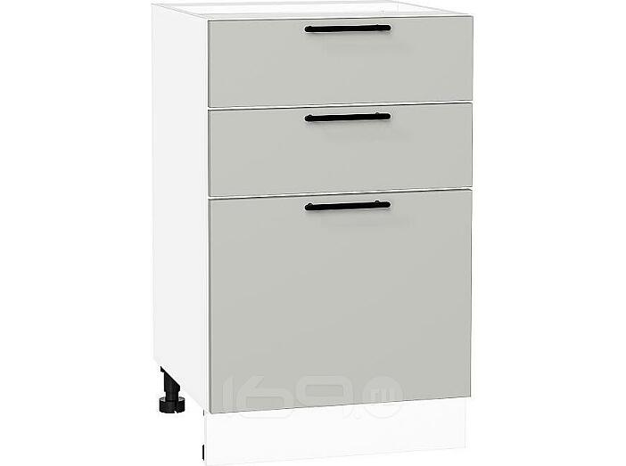 Шкаф нижний с 3-мя ящиками Лайт Special Grey/Белый 816*500*478