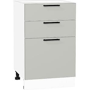Шкаф нижний с 3-мя ящиками Лайт Special Grey/Белый 816*500*478