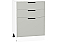 Шкаф нижний с 3-мя ящиками Лайт Special Grey/Белый 816*600*478
