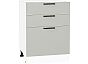 Шкаф нижний с 3-мя ящиками Лайт Special Grey/Белый 816*600*478