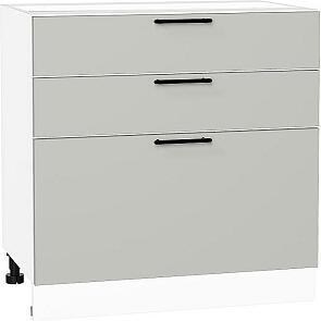 Шкаф нижний с 3-мя ящиками Лайт Special Grey/Белый 816*800*478