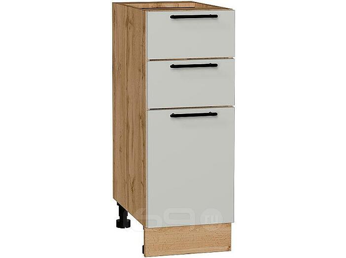 Шкаф нижний с 3-мя ящиками Лайт Special Grey/Дуб Вотан 816*300*478