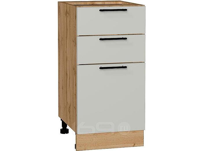 Шкаф нижний с 3-мя ящиками Лайт Special Grey/Дуб Вотан 816*400*478