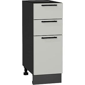Шкаф нижний с 3-мя ящиками Лайт Special Grey/Graphite 816*300*478