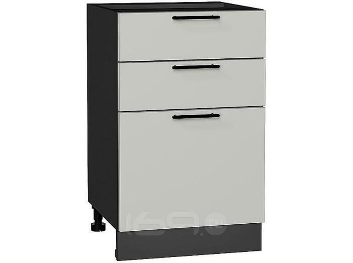 Шкаф нижний с 3-мя ящиками Лайт Special Grey/Graphite 816*500*478