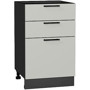 Шкаф нижний с 3-мя ящиками Лайт Special Grey/Graphite 816*500*478