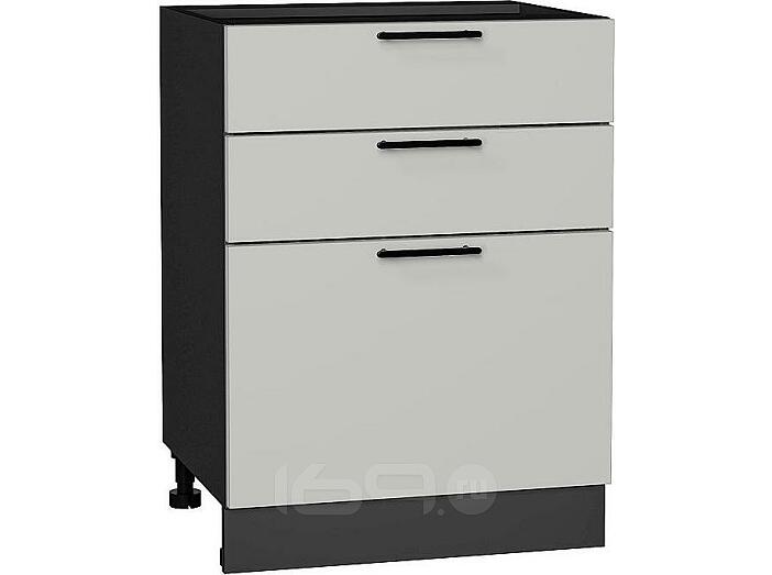 Шкаф нижний с 3-мя ящиками Лайт Special Grey/Graphite 816*600*480