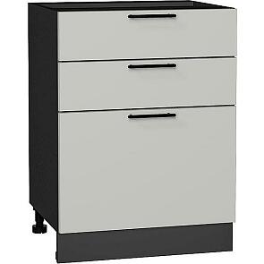 Шкаф нижний с 3-мя ящиками Лайт Special Grey/Graphite 816*600*480