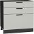 Шкаф нижний с 3-мя ящиками Лайт Special Grey/Graphite 816*800*478