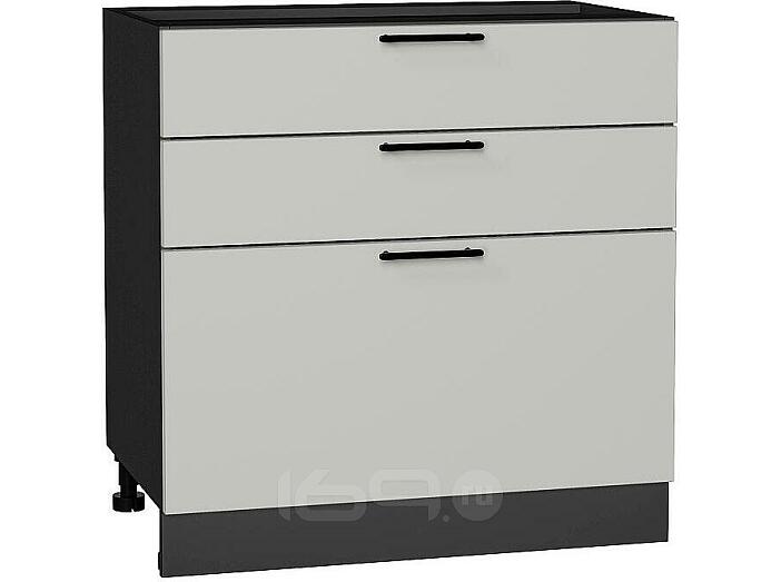 Шкаф нижний с 3-мя ящиками Лайт Special Grey/Graphite 816*800*478