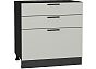 Шкаф нижний с 3-мя ящиками Лайт Special Grey/Graphite 816*800*478
