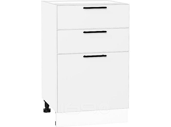 Шкаф нижний с 3-мя ящиками Лайт Special White/Белый 816*500*478
