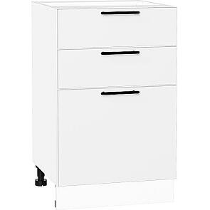 Шкаф нижний с 3-мя ящиками Лайт Special White/Белый 816*500*478