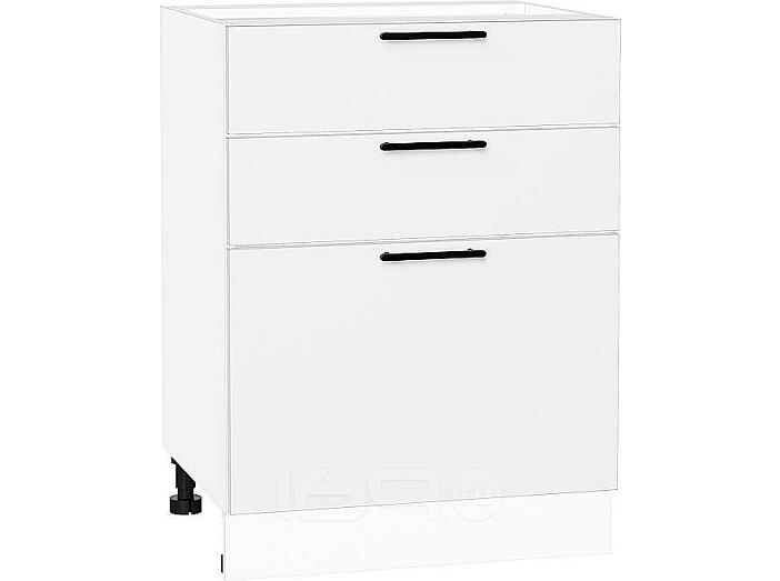 Шкаф нижний с 3-мя ящиками Лайт Special White/Белый 816*600*478