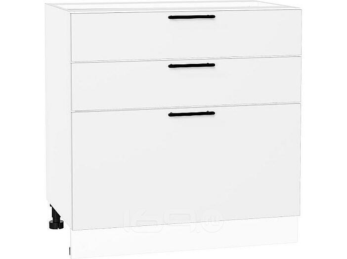 Шкаф нижний с 3-мя ящиками Лайт Special White/Белый 816*800*478