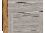 Шкаф нижний с 3-мя ящиками Лофт Cappuccino Veralinga Дуб Вотан 816*600*480