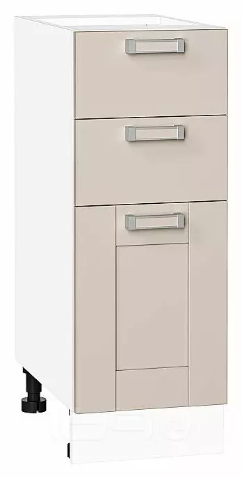Шкаф нижний с 3-мя ящиками Лофт Cream Silk/Белый 816*300*480