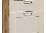 Шкаф нижний с 3-мя ящиками Лофт Cream Silk/Дуб Вотан 816*500*480