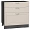 Шкаф нижний с 3-мя ящиками Лофт Cream Silk/Graphite 816*800*480 Шкаф нижний с 3-мя ящиками Лофт Cream Silk/Graphite 816*800*480
