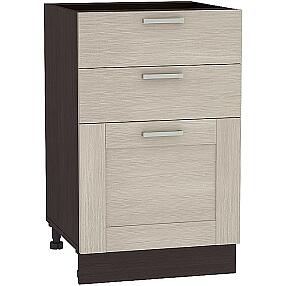 Шкаф нижний с 3-мя ящиками Лофт Н 503 Cappuccino Veralinga-Венге