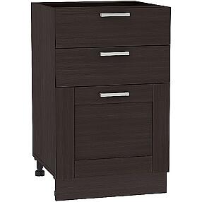 Шкаф нижний с 3-мя ящиками Лофт Н 503 Wenge Veralinga-Венге