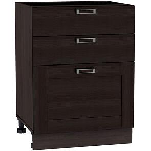 Шкаф нижний с 3-мя ящиками Лофт Н 603 Wenge Veralinga-Венге