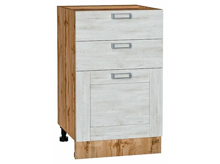 Шкаф нижний с 3-мя ящиками Лофт Nordic Oak Дуб Вотан 816*500*480