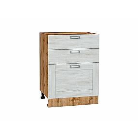 Шкаф нижний с 3-мя ящиками Лофт Nordic Oak Дуб Вотан 816*600*480