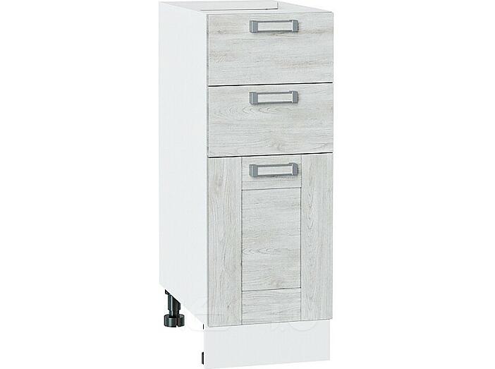 Шкаф нижний с 3-мя ящиками Лофт Nordic Oak/Белый 816*300*480