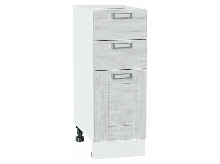 Шкаф нижний с 3-мя ящиками Лофт Nordic Oak/Белый 816*300*480