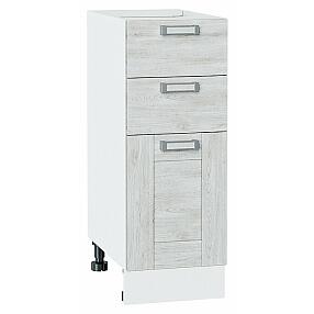 Шкаф нижний с 3-мя ящиками Лофт Nordic Oak/Белый 816*300*480