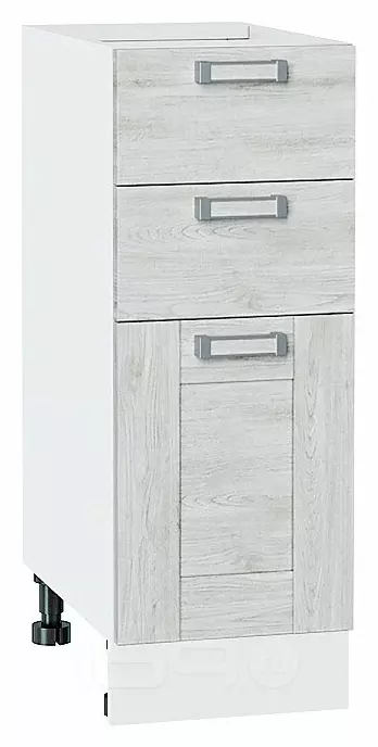 Шкаф нижний с 3-мя ящиками Лофт Nordic Oak/Белый 816*300*480