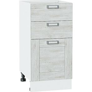 Шкаф нижний с 3-мя ящиками Лофт Nordic Oak/Белый 816*400*480