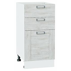 Шкаф нижний с 3-мя ящиками Лофт Nordic Oak/Белый 816*400*480