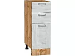 Шкаф нижний с 3-мя ящиками Лофт Nordic Oak/Дуб Вотан 816*300*480