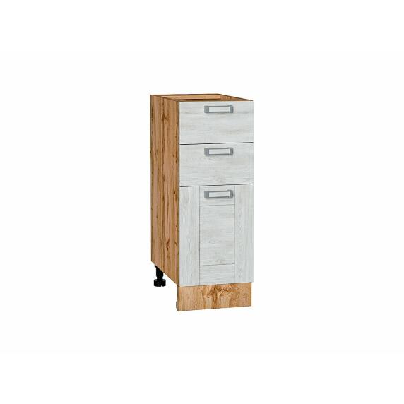 Шкаф нижний с 3-мя ящиками Лофт Nordic Oak/Дуб Вотан 816*300*480