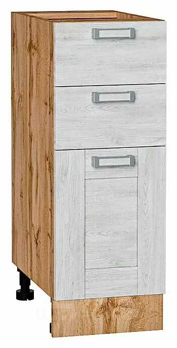 Шкаф нижний с 3-мя ящиками Лофт Nordic Oak/Дуб Вотан 816*300*480