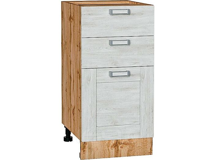 Шкаф нижний с 3-мя ящиками Лофт Nordic Oak/Дуб Вотан 816*400*480