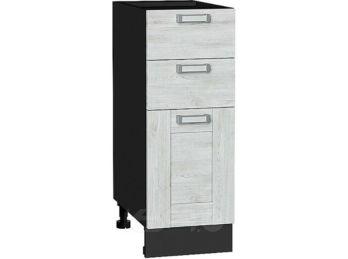 Шкаф нижний с 3-мя ящиками Лофт Nordic Oak/Graphite 816*300*480