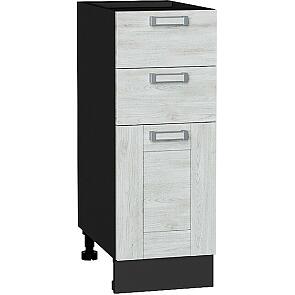 Шкаф нижний с 3-мя ящиками Лофт Nordic Oak/Graphite 816*300*480